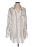 Kona Sol Stripes Ivory 3/4 Sleeve Blouse Size M - photo 1