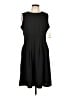Anne Klein Solid Black Cocktail Dress Size 12 - photo 1