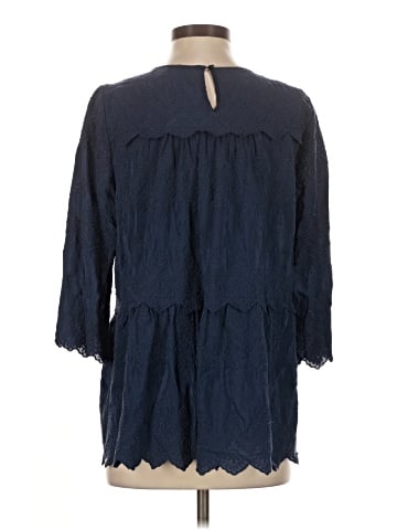 4 Love and Liberty 3/4 Sleeve Silk Top (view 2)