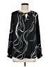 Nine West 100% Polyester Black Long Sleeve Blouse Size M - photo 1