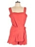 Line & Dot 100% Cotton Solid Orange Romper Size L - photo 1