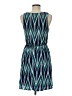 Everly 100% Polyester Chevron-herringbone Teal Casual Dress Size M - photo 2