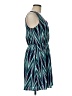 Everly 100% Polyester Chevron-herringbone Teal Casual Dress Size M - photo 4
