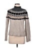 Joe's Jeans Chevron-herringbone Gray Turtleneck Sweater Size M - photo 1