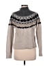 Joe's Jeans Chevron-herringbone Gray Turtleneck Sweater Size M - photo 2