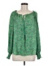 Max Studio 100% Polyester Green Long Sleeve Blouse Size M - photo 1