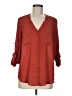 metaphor 100% Polyester Red 3/4 Sleeve Blouse Size M - photo 1