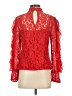 Bebe Red Long Sleeve Blouse Size S - photo 2