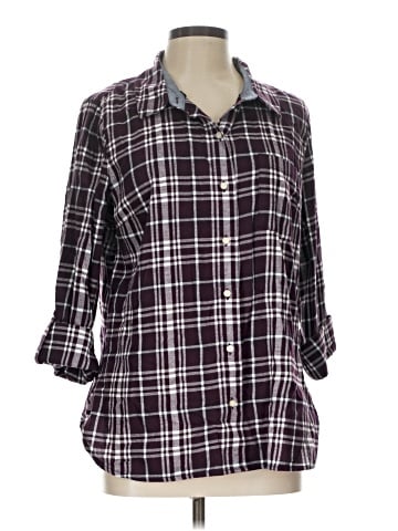 Tommy Hilfiger 3/4 Sleeve Button-Down Shirt (view 1)