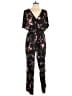 Xhilaration Floral Black Jumpsuit Size L - photo 1