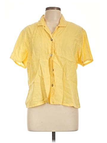 Flax Short Sleeve Button-Down Shirt (view 1)