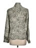 AK Anne Klein 100% Polyester Animal Print Tan Ivory Long Sleeve Blouse Size 10 - photo 2