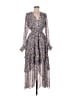 Hale Bob 100% Polyester Floral Gray Casual Dress Size M - photo 1