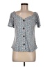 Monteau Blue Short Sleeve Blouse Size M - photo 1