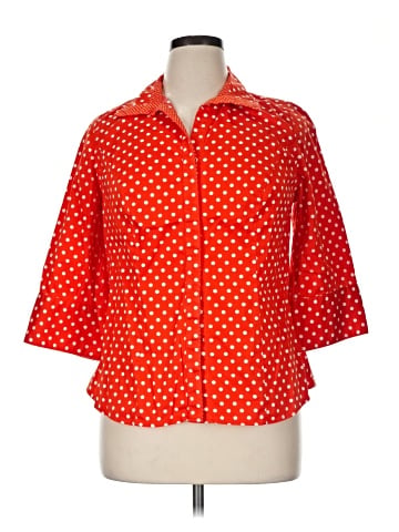 Lane Bryant 3/4 Sleeve Button-Down Shirt (view 1)
