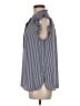 Ann Taylor LOFT 100% Polyester Stripes Black Sleeveless Blouse Size M - photo 5