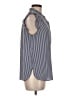 Ann Taylor LOFT 100% Polyester Stripes Black Sleeveless Blouse Size M - photo 4