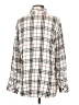 Sanctuary 100% Rayon Plaid Ivory Long Sleeve Button-Down Shirt Size S - photo 2