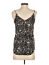 T Tahari 100% Polyester Floral Black Sleeveless Top Size XS - photo 2