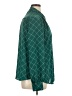 Worthington 100% Polyester Argyle Green Long Sleeve Blouse Size XL - photo 4