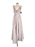 Taylor 100% Polyester Solid Tan Gray Cocktail Dress Size 8 - photo 1