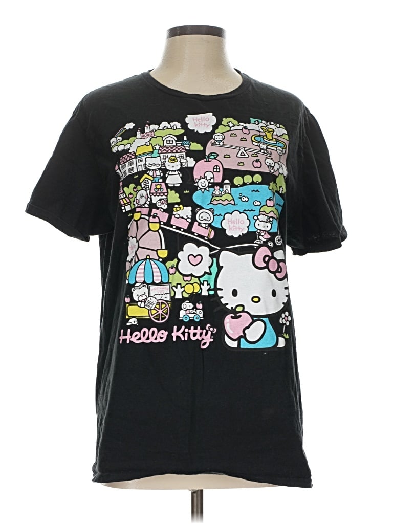 Pre-owned Hello Kitty Short Sleeve T-shirt In Black
