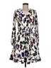 Taylor 100% Polyester Print Blue Casual Dress Size M - photo 1