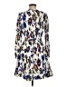 Taylor 100% Polyester Print Blue Casual Dress Size M - photo 2