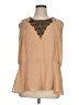 Miss Me 100% Polyester Tan Sleeveless Blouse Size XL - photo 1