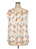 Cato 100% Nylon Floral Orange Sleeveless Blouse Size 18 - photo 1