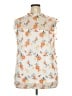 Cato 100% Nylon Floral Orange Sleeveless Blouse Size 18 - photo 2