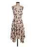 Ivanka Trump 100% Polyester Print Tan Cocktail Dress Size S (estimated) - photo 1