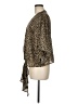 Adrienne 100% Polyester Animal Print Brown Kimono Size M - photo 5