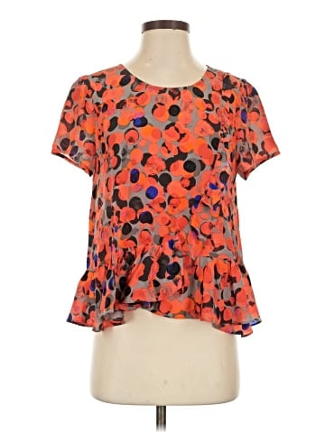 HD in Paris Short Sleeve Silk Top (view 1)