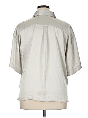 Ann Taylor LOFT 3/4 Sleeve Button-Down Shirt (view 2)