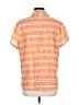 CAbi Stripes Orange Short Sleeve Button-Down Shirt Size L - photo 2