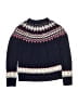 Crewcuts Chevron-herringbone Blue Pullover Sweater Size 6 - 7 - photo 2