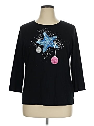 Karen Scott 3/4 Sleeve Top (view 1)