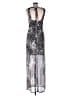 Cache Metallic Silver Cocktail Dress Size L - photo 2