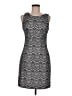 Guess 100% Recycled Polyester Chevron-herringbone Gray Cocktail Dress Size 6 - photo 1