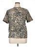 Joyce 100% Polyester Animal Print Tan Short Sleeve Blouse Size 14 - photo 1