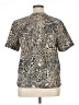 Joyce 100% Polyester Animal Print Tan Short Sleeve Blouse Size 14 - photo 2
