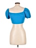 Zara Blue Short Sleeve Top Size L - photo 2