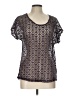 Vanity 100% Polyester Purple Short Sleeve Top Size L - photo 1