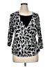 Bay Studio Black 3/4 Sleeve Blouse Size XL - photo 1