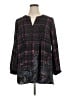 DR2 100% Polyester Black 3/4 Sleeve Blouse Size 1X - photo 1