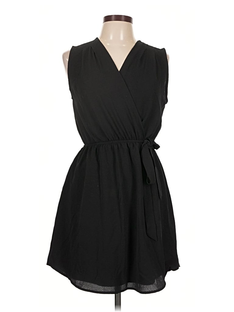 Pre-owned Monteau Casual Dress In Black