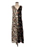 Mango 100% Polyester Print Brown Casual Dress Size M - photo 1