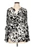 Adrianna Papell 100% Polyester Black 3/4 Sleeve Blouse Size L - photo 1