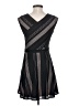 BCBGMAXAZRIA Graphic Black Cocktail Dress Size S - photo 2